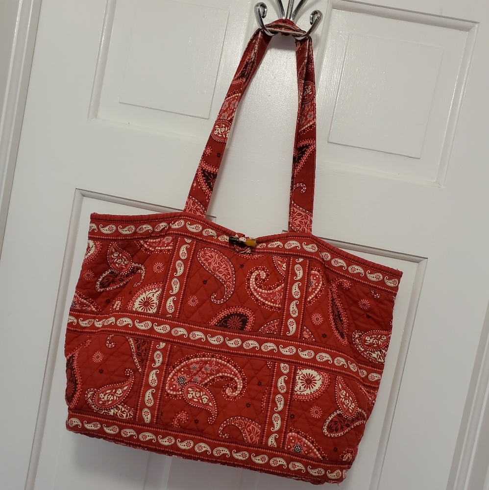 Vera Bradley Retired Red Bandana Tote